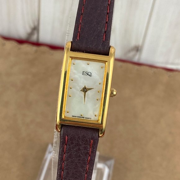 Vintage Gold Movado Esquire Small Swiss Tank Watch main image 6
